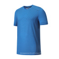 Exercício de verão T-shirt listrado camiseta rápida camiseta seca rápida Camiseta de ginástica de tripulação respirável